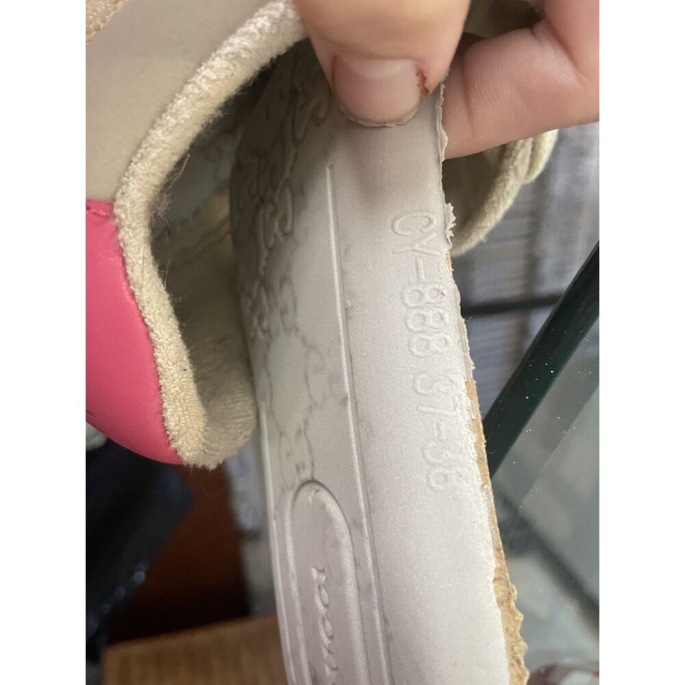 Gucci Screener GG Motif Women's Sneakers Butter color Red  Sz 8 $1000 - Picture 8 of 10